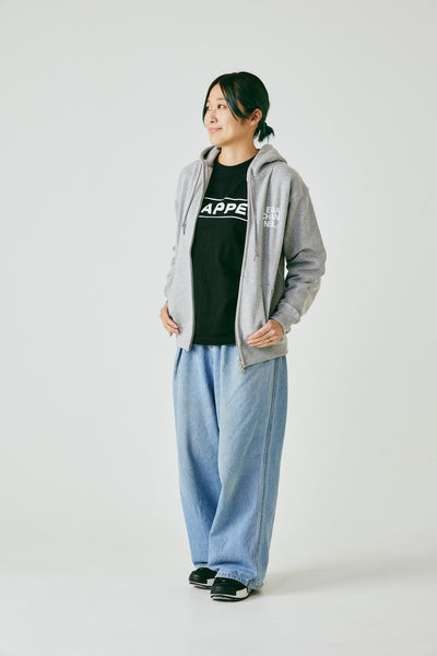 GAPPE ジップアップパーカー グレー