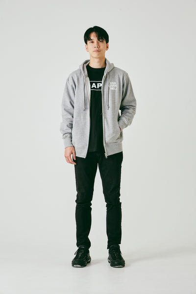 GAPPE ジップアップパーカー グレー