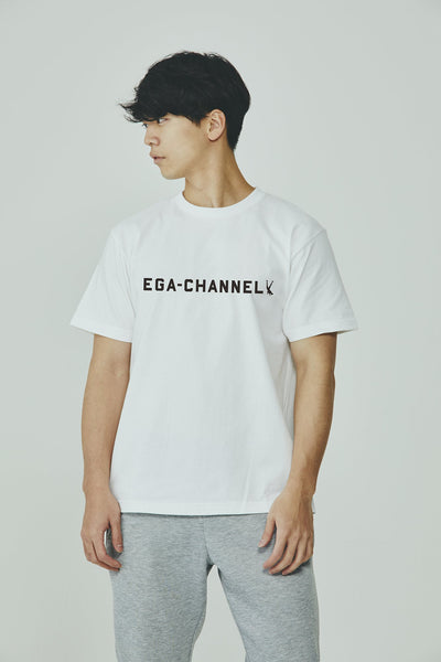 EGA-CHANNELロゴTシャツ 白