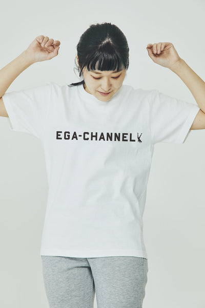 EGA-CHANNELロゴTシャツ 白