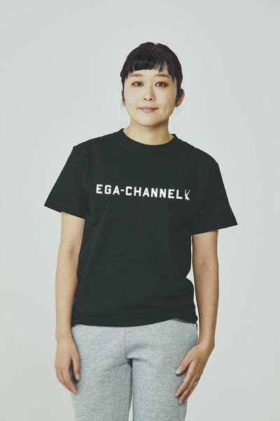 EGA-CHANNELロゴTシャツ 黒
