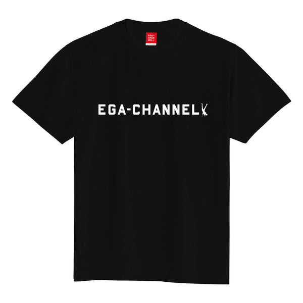 EGA-CHANNELロゴTシャツ 黒