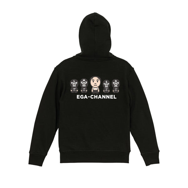 NGジップアップパーカー　黒