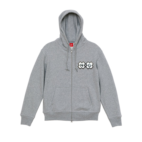 NGジップアップパーカー　グレー